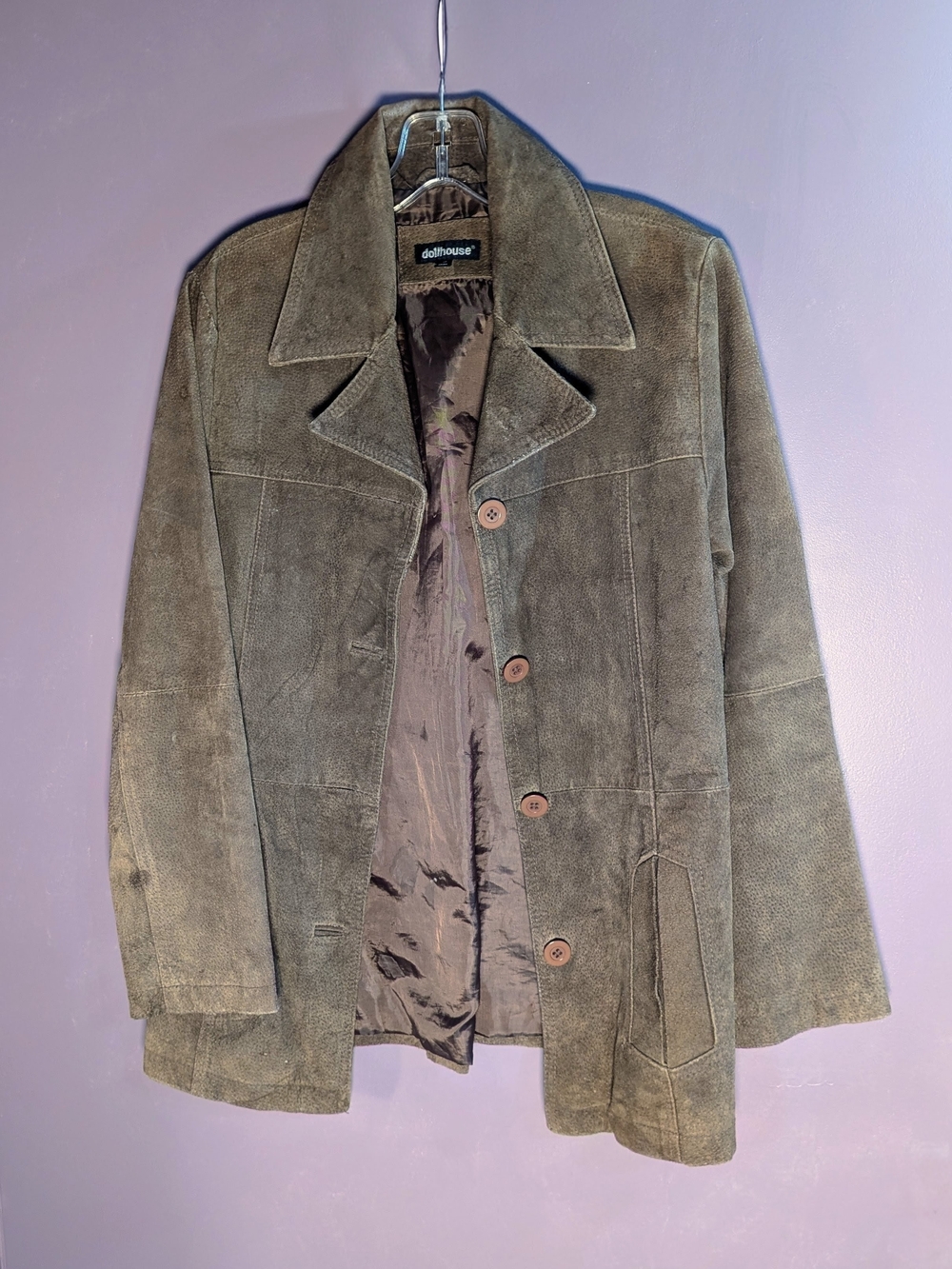 Dollhouse Light Brown Suede Jacket Sz M